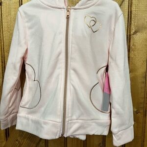 NWT:Penelope Mack Light Pink Hoodie and matching sweatpants with Heart Accents